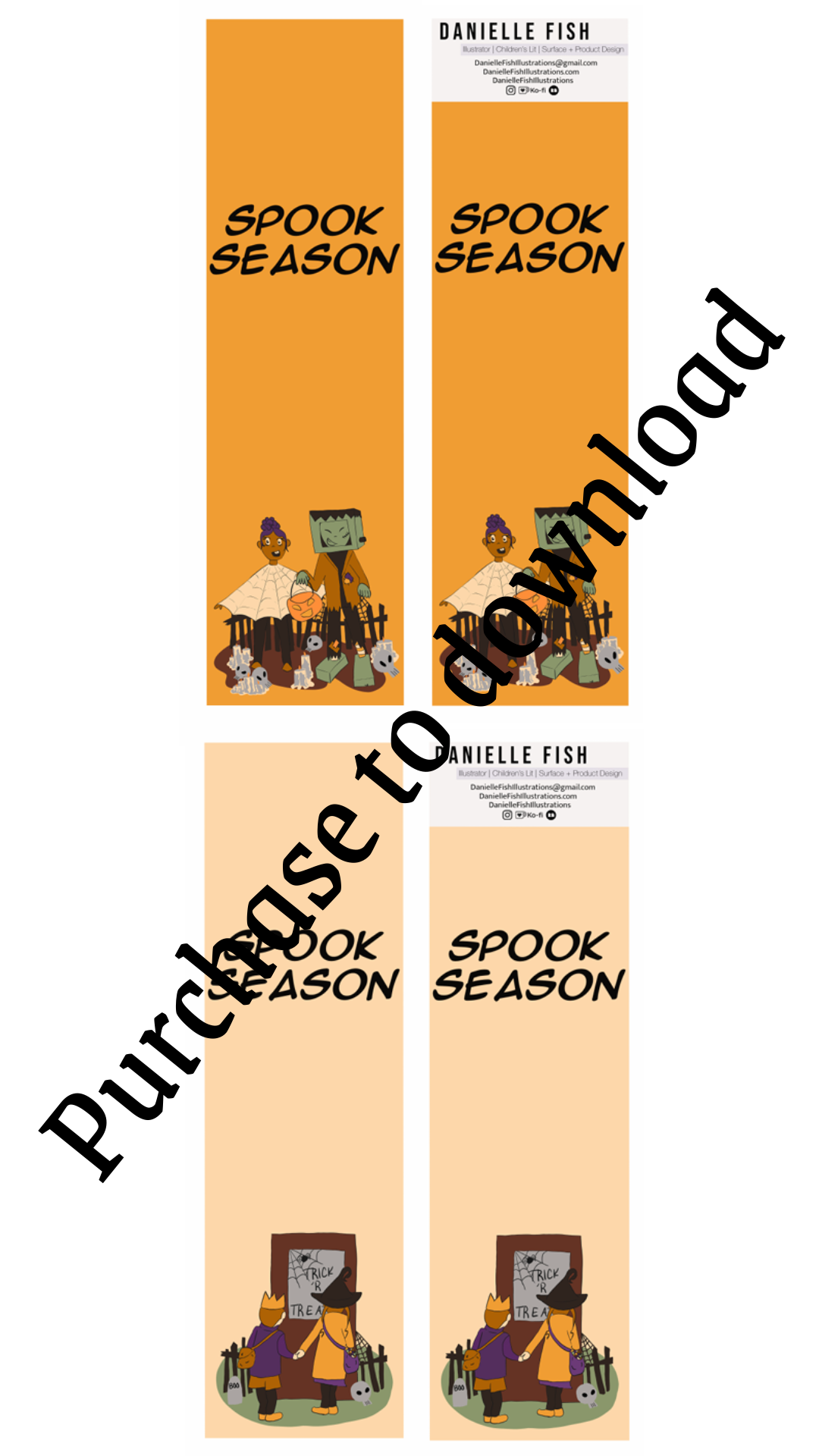 Spooky Season Double-Sided Bookmarks Download